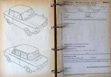 NSU Motorenwerke "Werkstatt-Foerderung" 1964 Advertising-File Factorydesign (6297)